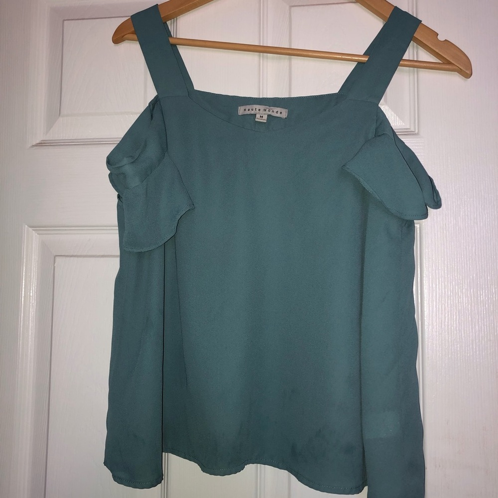 Blue cream crop top